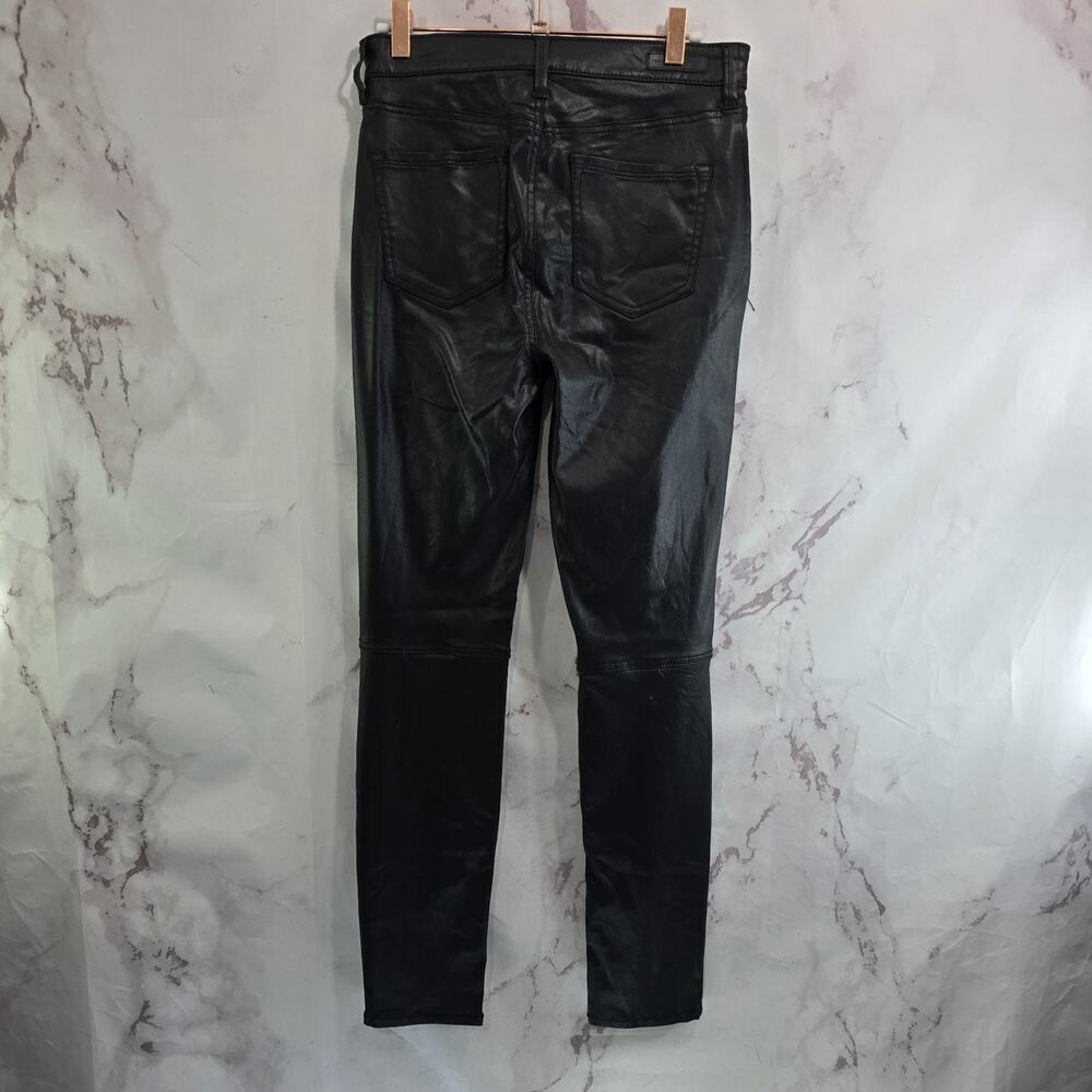 Sanctuary Pants Womens 28 Black Faux Vegan Leather High Rise Skinny